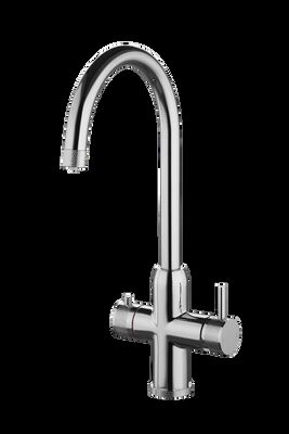 Chrome Kitchen Mixer Faucet Brass Body Single Handle Easy Installation T91066